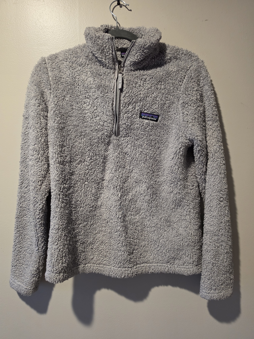 Patagonia Gray Fuzzy Quarter-Zip Pullover